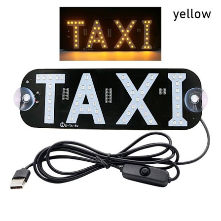 LED Taxa Lys Bil Signal Lampe GUL GUL