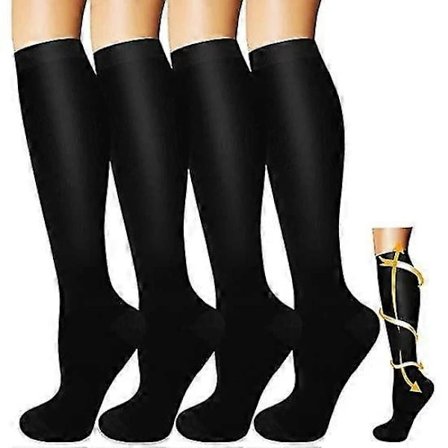 4 paria kompressiosukkia naisille ja miehille turvotukseen, suonikohjuihin, juoksuun