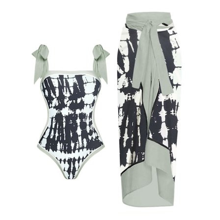 Badedragt Kvinder Kvinders Badetøj Enkelt Badetøj Bikini Snøre Badetøj Lang Skørt Chiffon Todelt Sæt Badetøj Til Kvinder