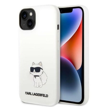 Karl Lagerfeld Choupette-etui i silikon til iPhone 14 Plus - hvit
