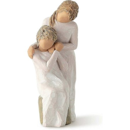 Jeg elsker min mor, her for dig, som du altid har været, udtrykker omsorgsfuldt forhold, skulptureret håndmalet figur 2025