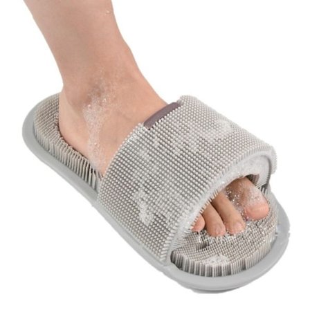 Fotvask Tøfler Silikon Tøfler GRÅ 1 STK 1 STK