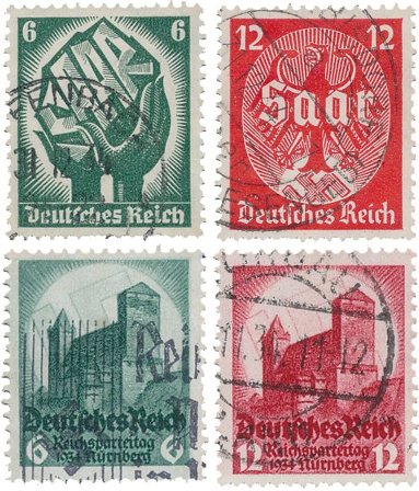 Tyske Rige 1932 - MICHEL 544-547 - Stemplet