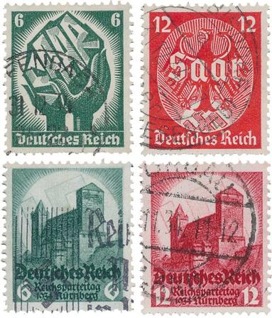 Tyske Rige 1932 - MICHEL 474-478 - Stemplet