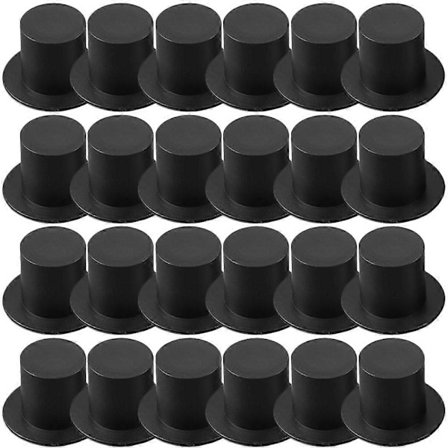 100 stk Miniatyr Dukkehatter Mini Topphatt Dukkehatt Dekor Snømann Dukke Håndverk Topphatt Dekor