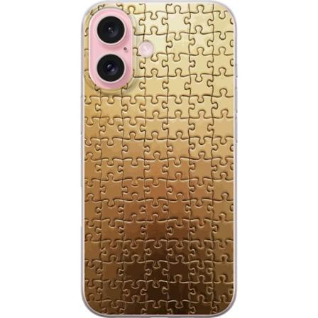 Apple iPhone 16 Gennemsigtig cover Guld Pussel