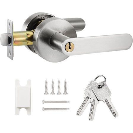 Dørhåndtak med lås, vendbare dørhåndtak, dørhåndtak for privat bruk, innvendige dørhåndtaksett, sikkerhetsdørlåssett, adgangsdørhåndtak med