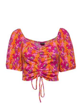 Channa Top Crop Tops Short-sleeved Crop Tops Multi/mønstret Gina Tricot