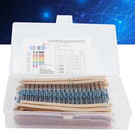 600 stk Modstandssortimentssæt 30 Værdier 1% Metalfilm Modstandskomponenter 1/4W 10Ω1MΩ