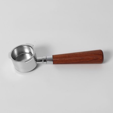 Kaffe maskin 304 rostfritt stål bottenlös handtag kaffemaskin tillbehör 51mm avtagbar massiv bokträ