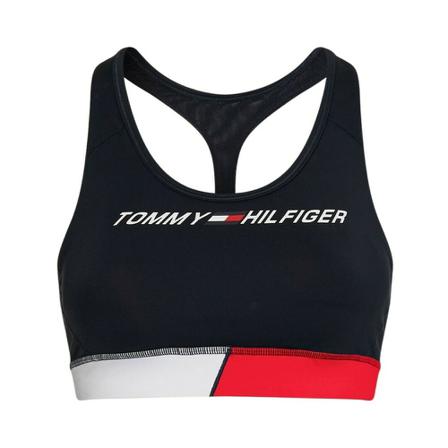 Tommy Hilfiger Mid Intensity bra , Zwart , Dames , Maat: XS Sport BH's & ondergoed