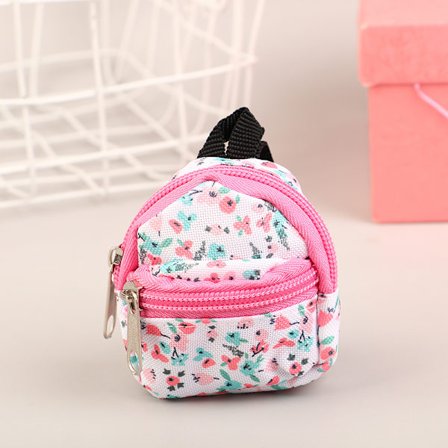 Mini rygsæk nøglering e lynlås skoletaske nøglering til mønt Purs