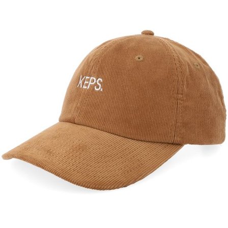 Iconic - Brun unconstructed Keps - Keps. Embroidery Camel Heritage Corduroy Tan Dad Cap @ Hatstore