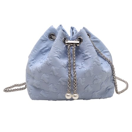 Naisten Kauha-laukut Suuri Kapasiteetti Tyylissä Vetoketjullinen Kauha-laukku Canvas-ketju Kauha-laukut Päivittäiseen Käyttöön Sininen Vapaa Koko