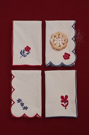 Jotex - Serviette 4er-pack Multi/Naturweiß - SELJA - Kaufe Servietten bei Jotex