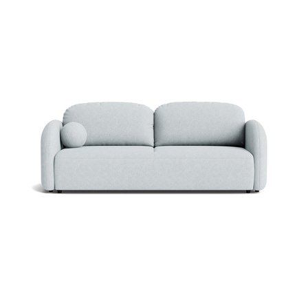 Sorrento 3-Sitzer-Schlafsofa in Aragon Kristallblau, modernes Design mit Schlaffunktion, Bonell-Federung und Nozag-Federn für hohen Komfort.