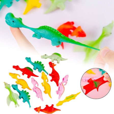 Dinosaur Gummiflygeleker Katapultleker Morsomme Gummiflygeleker Strekkspill for Dinosaur Skoleaktiviteter Fidgets