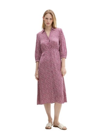 Tom Tailor Printed Feminine Dress - Pink - 36