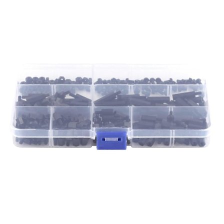 250 KPL Nylon M3 Kuusiokoloruuvi Uros Erotin Välikappale Ruuvi Mutteri Valikoima Sarja (M3 uros erotin A)