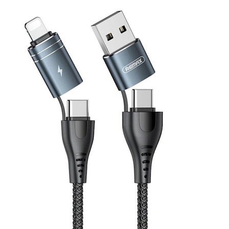 4i1 multifunktions QC kabel USB Type C / USB - USB TypC / Lightning