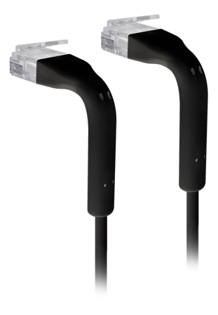 Ubiquiti UniFi Cat6 patchkabel - 30cm - svart - ultratynn og fleksibel