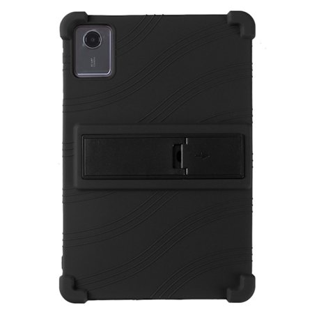 SKALO Lenovo Tab M11 Shock Resistant Armor Silicone Kuori - Musta