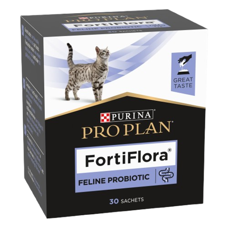 Purina Pro Plan - FortiFlora for katt 30 x 1 g - Veterinær - Dyrehelse - Mage - ZOO.no