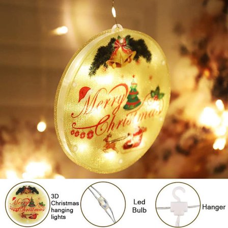 Gxhong julelys, julelys, 10 LED hvid snemand belysning, julelys, til fest, have, jul, nytår,