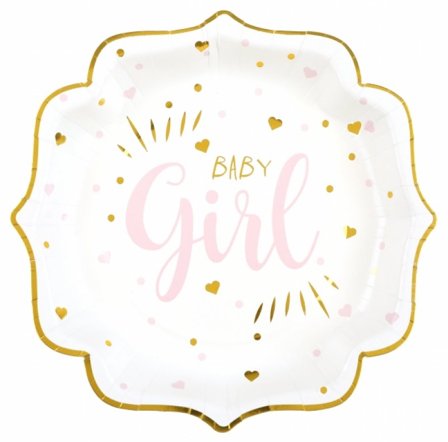 Tallrikar Baby Shower - Baby Girl 10-pack