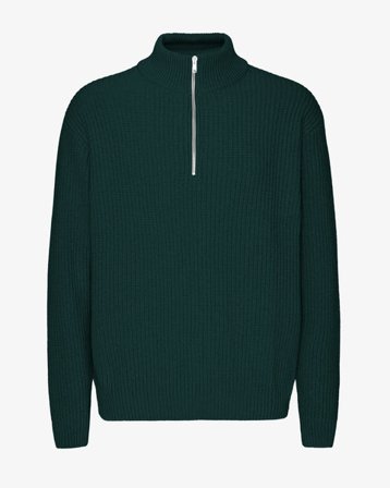 Merino Quarter Zip - Emerald Green - Male - XL