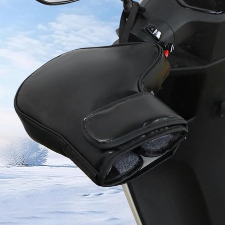 Motorcykelstyrhandsker - Varme og vindtætte styrbetræk - Velegnet til ATV'er, cykler, scootere og