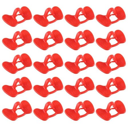 20 stk. kyllingebriller, kyllingebriller uden bolt, kylling anti-hakke briller landbrugsudstyr rød