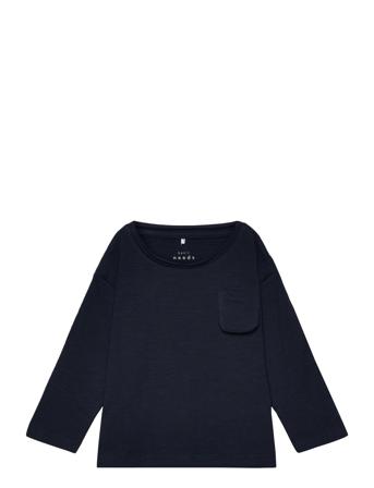 Nmmvolt Boxy Ls Top K1 T-shirts Long-sleeved T-shirts Marineblå Name It*Betinget Tilbud