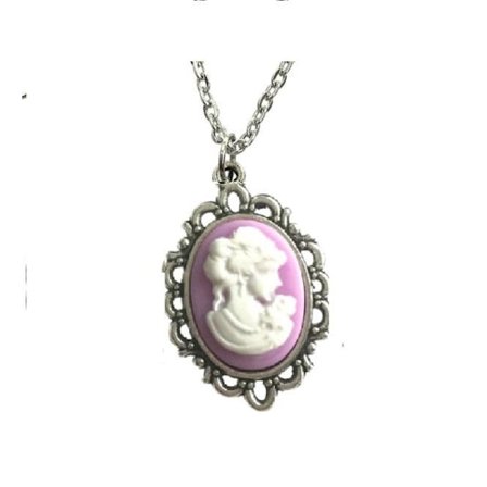 Necklace - Camé - Woman - Purple