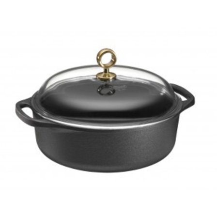 Skeppshult Järnhälsa Gryta 3 liter Med Glaslockoch Mässingsknopp | Matlagning > Kokkärl & Stekpannor > Grytor | Bagaren och Kocken