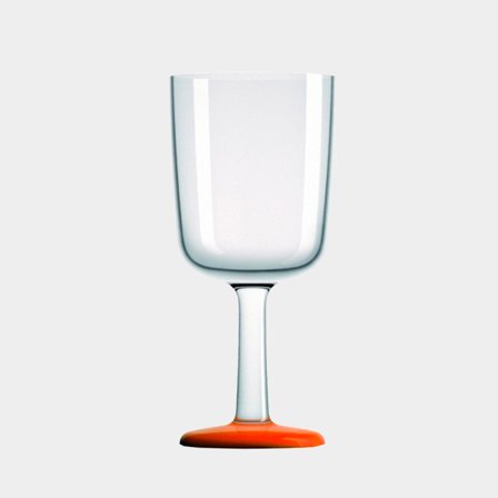 Plastic wine glass Palm Verre à Vin Orange, non-slip, transparent/orange, 30 cl