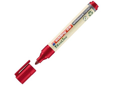 edding Whiteboardpenna 28 Ecoline rund 1,5-3mm röd - Lyreco - Kontorsmaterial - Pennor - Whiteboardpennor - Rund spets
