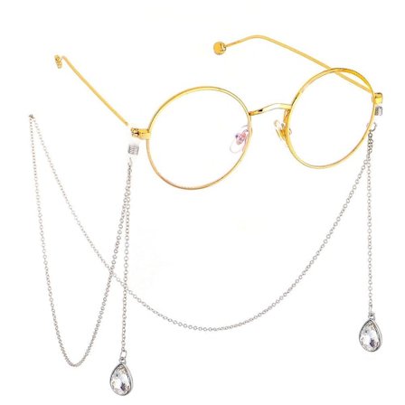 Glas gon Kedja Kristall Droppar