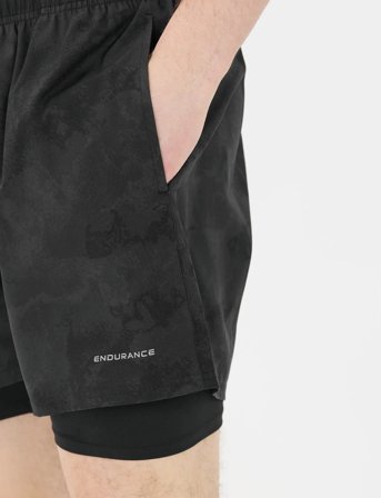 Endurance Koy M 2-In-1 Shorts - Black - XXXL
