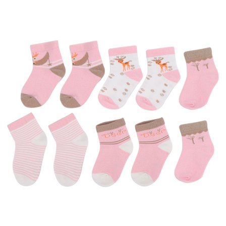 5 paria vauvan puuvillasukkia, söpöjä sarjakuvakuvioita, vauvan sukat 0–3-vuotiaille