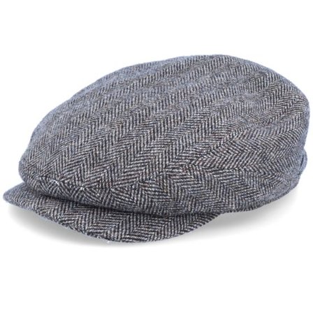 Stetson - Brun flatcap Keps - Driver Cap Wool Herringbone Fishgrat Brown Flat Cap @ Hatstore