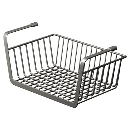 Hængende kurvehylde, opbevaringskurv under hylde, skabskurv til ophængning, hængende kurv i metal, opbevaringsarrangør under skab