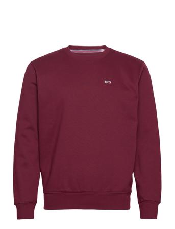 Tjm Regular Fleece C Neck Sweatshirt Trøje Burgundy Tommy Jeans