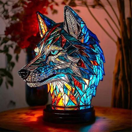 El in p yt lampun sarja Stained Stained y valo retro ty p yt lamput lahja~ wolf
