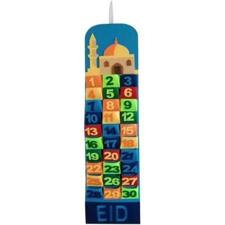 Adventskalender 2022 Ramadan-dekorationer 30 dagars hängfilt Ramadankalender Återanvändbar, Eid-nedräkningskalenderaktiviteter för barn