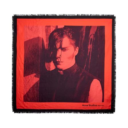 Acne Studios, Virginia Magazine Shawl Rood, Dames, Maat:ONE Size