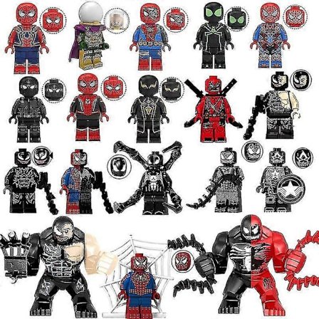 18 st Venom Minifigur Byggklossar Actionfigurer Set