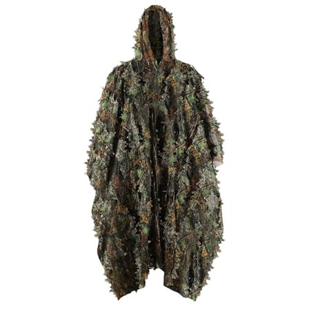Sotilaallinen Camouflage Ghillie Poncho 3D Eläinvalokuva Metsästys Miehille Naisille