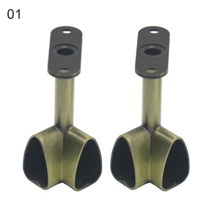2 stk Alloy Takmontert Brakett Hjørne Garderobestang Klesskinne Spak Holder