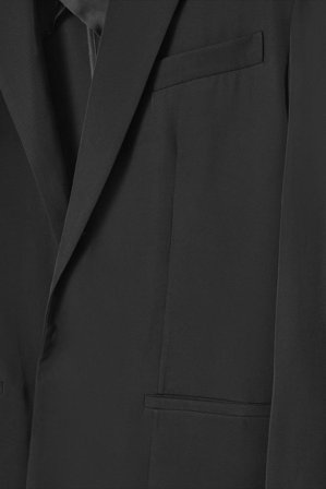 COS Women's Oversized Tie-Front Blazer in Black